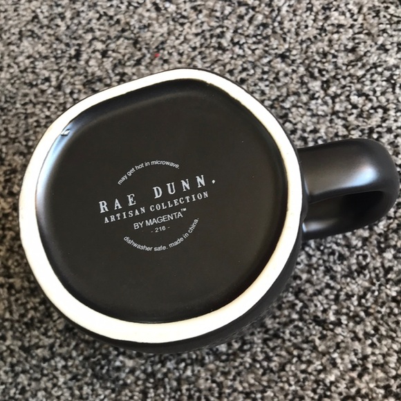 Rae Dunn WANDER  Black Ceramic Coffee Mug - Picture 6 of 6